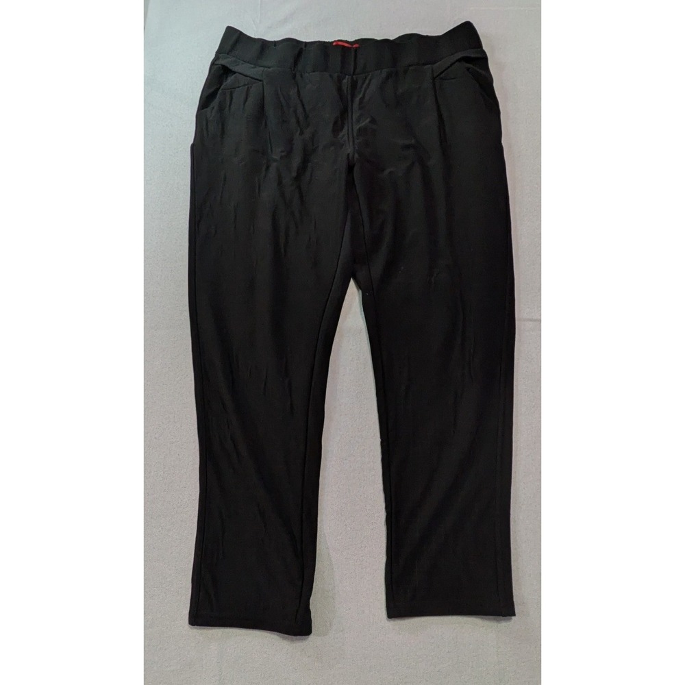 Maze Collection Pull On Pants Womens 3X Black Excellent Tapered Stretch Trousers